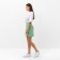Women's skirt with a cut Mist p. 46, green/white