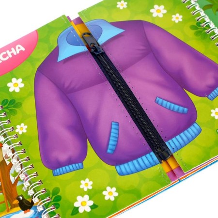 Книга-картинка картонная «Одеваемся вместе. Времена года»-1