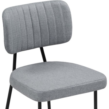 Stol on the metal frame VAKAO Metal/fabric, black/gray 46x50x83 cm-4