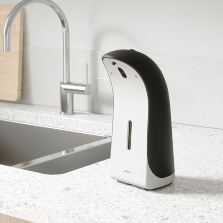 Dispenter for soap touch Umbra Emperor, 355 ml, black and white color-6
