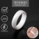Ring Ceramics "Line", white matte color, 16.5 size