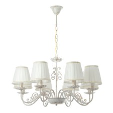 Agnes chandelier 8xe14 40w is white with a golden patina 65x65x85 cm Bayerlux
