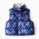 Warm vest for girls, blue color, height 110-116 cm