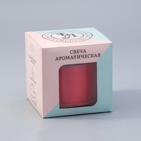 Aromatic giant in a glass "Sweet strawberries", soy wax, 10x10 cm-5