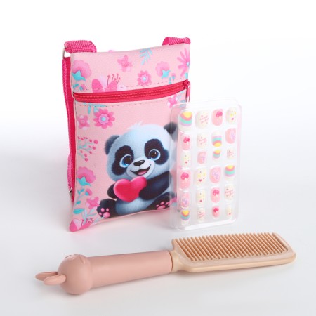 Baby overhead nails, bag, comb, gift set for girls-1