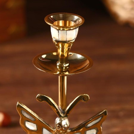 Climber "Color butterfly" Brass, mother of pearl 8.5x8.5x22 cm-3
