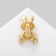 Back "Bunny" toy, color matte gold