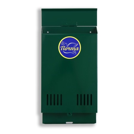 Mail box without a lock (with a loop), vertical, green-5