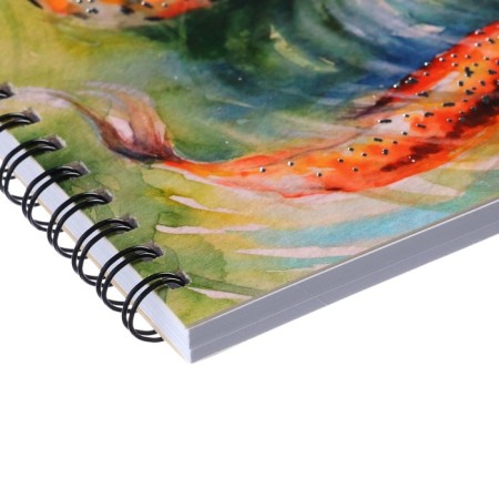 A5+sketchbook, 30 sheets, on the crest "Koi Koi", hard cover, glossy lamination, foil embossing, block 180 g/m2-2