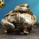 Piggy bank "Snake with a barrel" Small gold, 14x19x12cm