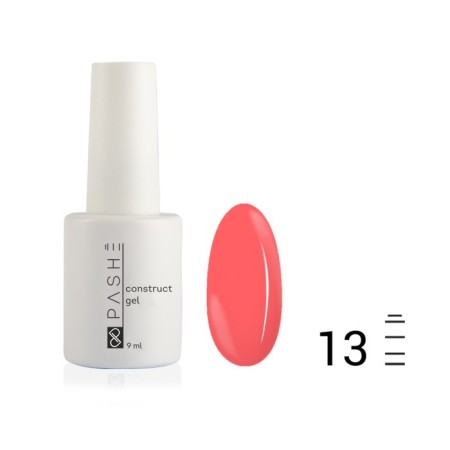 Modeling Pashe Construct Gel, No. 13 Camouflage Red-Pink, 9 ml