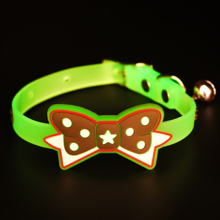 Collar "bow", 28 x 1 cm, Osh 18-24 cm, transparent/brown-5