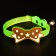 Collar "bow", 28 x 1 cm, Osh 18-24 cm, transparent/brown