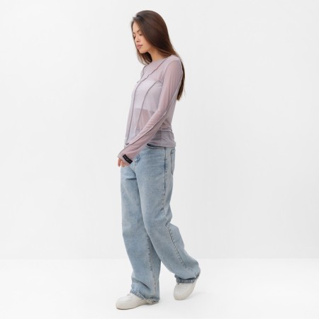 Jumper (longshille) Women's mesh mist, size 50, gray-4