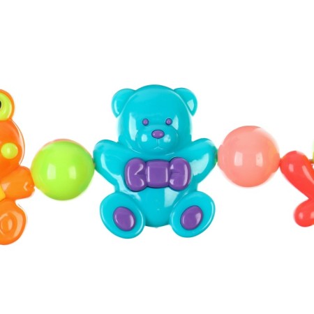 Stretching to a stroller/crib "Bear and Friends", 4 toys, color mix, crush me-2
