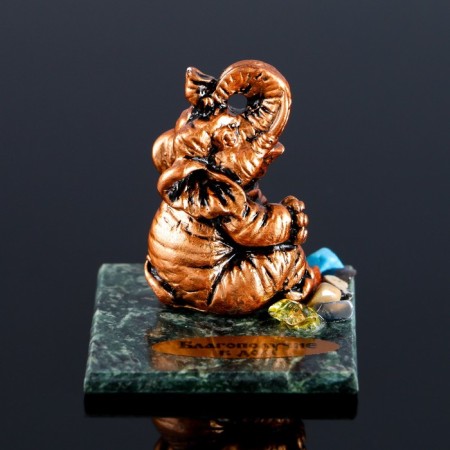 Souvenir "Elephant", 5x5x4 cm, coil, gypsum-1
