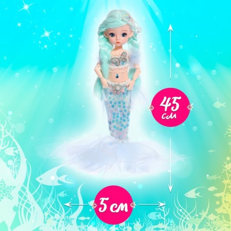 Fairytale doll "Beautiful Mermaid", Blue Color-1