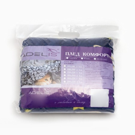 Palace Adelis Starry Sky 150x200cm, Velsoft 280g/m, polyester 100%-3