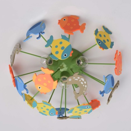 Smile chandelier, 5x40W E14, green color-1