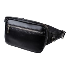 Waist bag, 2 lightning departments, adjustable belt, black color