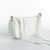 Bag Cross-Bodi with a zipper, white color