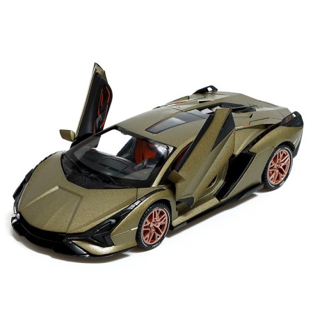 Metal machine, 1:24, inertial, doors, hood, trunk, color haka are opened-5