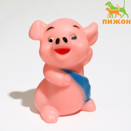 Brying toy "Funny Pig - Glutor" for dogs, 9 cm
