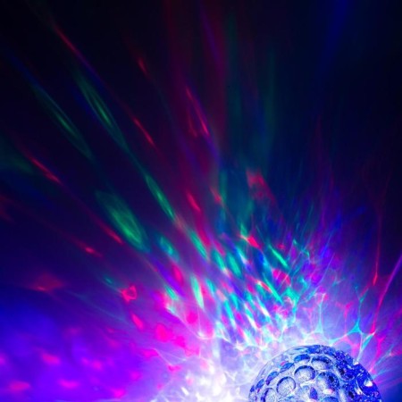 Light device "Snowman with blue ball" 9.5 cm, glow of multi, 220 V-4