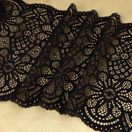 Lace elastic fabric, 240 mm × 2.7 ± 0.5 m, black color-2