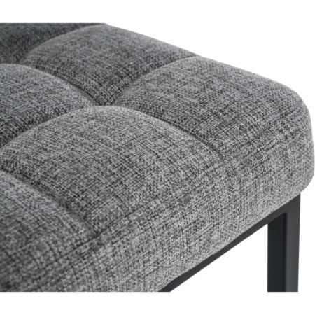 Stool Bar loft Metal/fabric, black/gray 35x35x65 cm-2