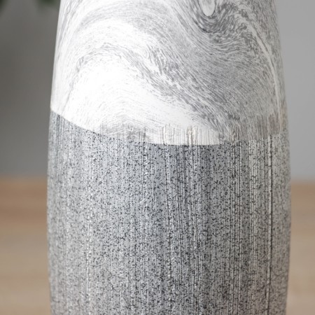 VAZA Ceramics HELP "BRIGEM" BOOKS SHOW, D-6CM, H-29.5X10 cm, white-gray-2