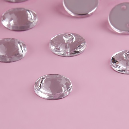 Rhinestrus rhinestones “cone”, from organic glass, d = 10 mm, 50 pcs, white color-2
