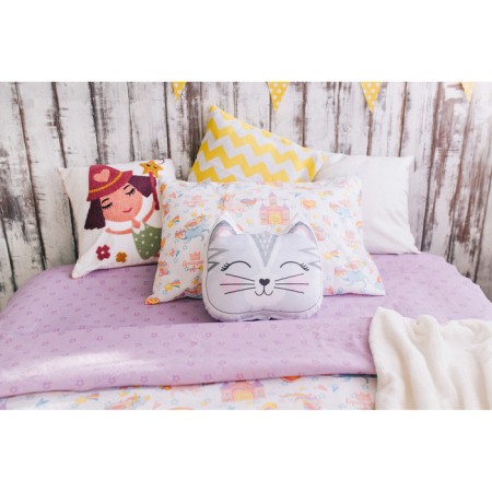 Pillow decorative baby I am KISA, 35x32 cm, velor, 250g/m2-6