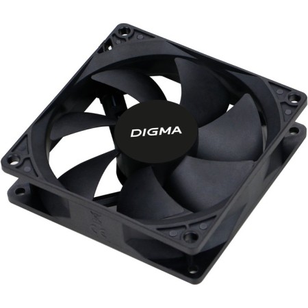 DIGMA DFAN-90 fan 90x90x25mm black 3-Pin 4-Pin (Molex) 23db 82GR RET-4