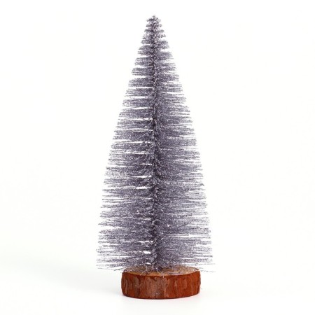 New Year's decor "Fir tree in silver color with sparkles" 8 × 8 × 20 cm