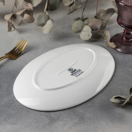 Oval porcelain oval porcelain olivia, 25.5 × 17 cm, white color-2