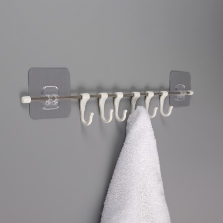 Velcro towel holder, stainless steel, chromium color-1