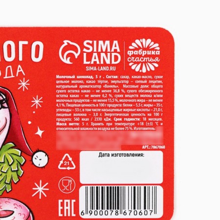 Chocolate with the prediction “What will be your 2025”, 5 g.-4