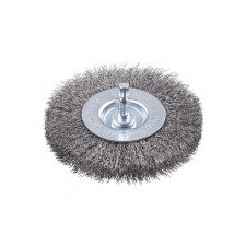 The flat brush for the drill is kwb, d = 100 mm, hard, wire thickness 0.3 mm