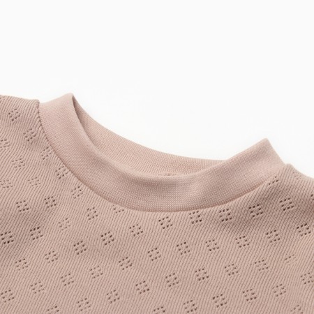 Long sleeve long, beige color, height 80-1
