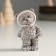 Souvenir Polystone "Bear in a hat/cap, stands" gray mix 4x3x7 cm