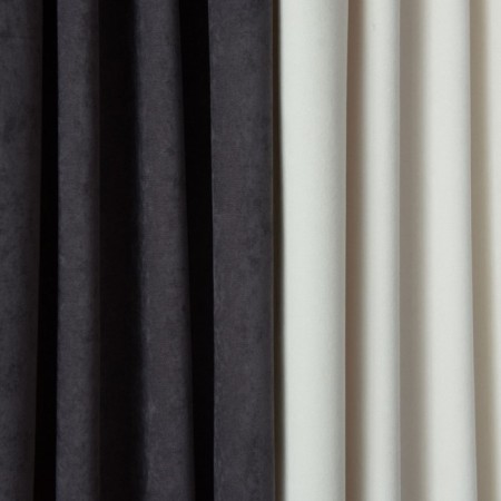 Kerti curtain set, 2x200x270 cm size, dark gray/white color-1