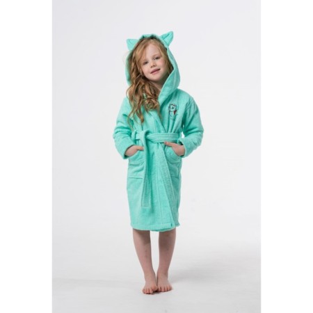 Terry dressing gown, “Pussy”, height 116 cm, menthol color