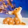 Garden Figure "Lying Olenenok" from the polystone good souvenirs, 24 cm, medium, brown