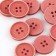 A set of buttons, 4 punctures, d = 20 mm, 10 pcs, pink color
