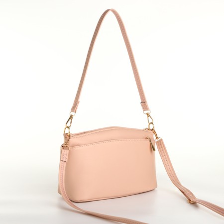 Bag Women's Cross-Bodi with a zipper, powder color-1