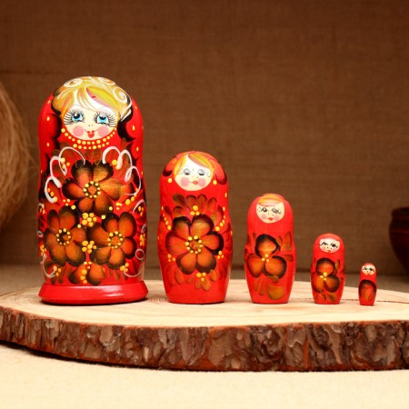 Matryoshka 5-doll "Anastasia", 14-15 cm