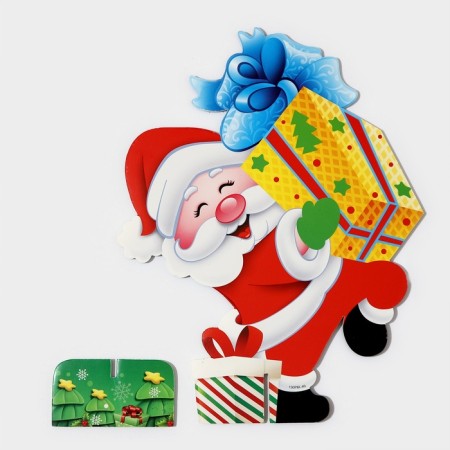 Decorative decoration (stand) "Santa Claus with a gift" 33x25.5 cm-6