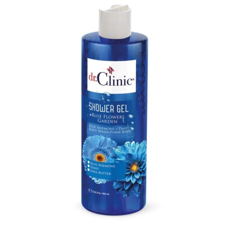 Shower gel Dr.Clinic Bue Flowers Garden, 400 ml
