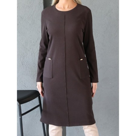 Women's dress, size 50, brown color-4
